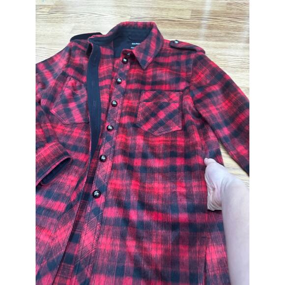 DUNDAS x REVOLVE Red Grunge LONDON OVERSIZED SHIRT small - Picture 12 of 14
